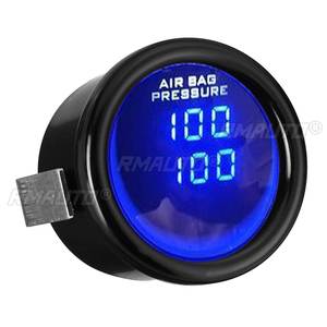 Manomètre de pression d'air à LED bleue 12V 52mm 2 pouces 100 PSI avec double affichage numérique et capteurs électroniques 1/8 NPT pour suspension pneumatique - Product Image 3