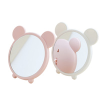 Miroir de maquillage de bureau pliable de dessin animé, miroir de maquillage pour fille, miroir de princesse pour étudiante en dortoir