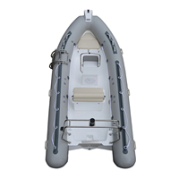 Ensemble de bateau de sport hors-bord en aluminium CE RIB480 avec moteur léger en fibre de verre Hypalon pour la pêche RIB gonflable ponton
