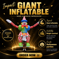 Costume de Clown Gonflable Géant 3,5M pour Adulte, Mascotte de Cirque, Défilé, Marionnette Ambulante Rayée Colorée pour Carnaval