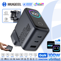 Pabrik Grosir Charger USB C GaN 100W dengan Layar TFT, Pengisian Cepat, Tipe C untuk Ponsel 18, Laptop, Adaptor Dinding