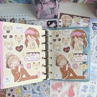 1pcs Per Pack Stiker Karakter Gadis Musim Panas Retro untuk Bullet Journal