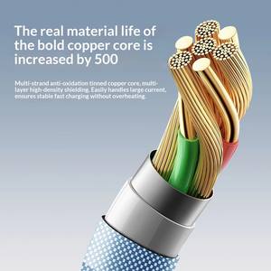 Impresoras USB3.0 de alta calidad, marquesina de Metal luminosa, Cable de nailon, súper rápida Carga, colores huecos, Compatible con pantalla LED IOS - Product Image 4