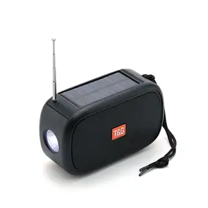 Hot Sale TG632 Tragbarer kabelloser Lautsprecher Solar ladende LED-Taschenlampe Outdoor Subwoofer Bass Mini Retro Mode Lautsprecher