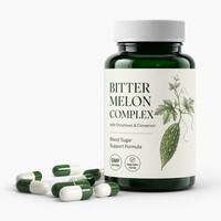 Kapsul Suplemen Herbal OEM ODM Dewasa dari Pare Pahit, Kayu Manis, dan Kromium untuk Mendukung Imunitas & Manajemen Energi