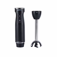 Mixeur plongeant portable professionnel 4 en 1, bouton poussoir, vitesse variable, acier inoxydable, 400 W, mode turbo domestique, fruits et légumes