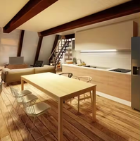 Villa de luxe moderne à deux étages, structure en acier à installation rapide, maison préfabriquée en forme de A, style de conception de conteneur triangulaire, luxe
