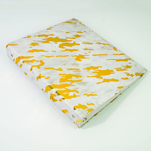 Lá lỏng lẻo chất kết dính quy hoạch cứng Bìa vàng <span class=keywords><strong>3</strong></span> Vòng đá cẩm thạch tùy chỉnh A6 chất kết dính máy tính xách tay cứng Bìa Vòng chất kết dính - Product Image 3