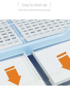 Gabbia per cani pieghevole in metallo gatto gattino gabbia per furetti girevole tutte le direzioni recinzione gabbia per animali con rampa scale amaca e letto - Product Image 3