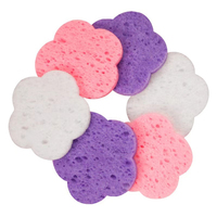 WELLFLYER FASP-045 Éponges lavables pour le visage en fibres végétales naturelles compressées, nettoyage du visage, éponge réutilisable pour le démaquillant