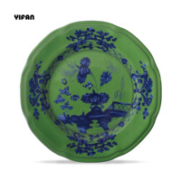 Service d'assiettes en porcelaine vintage à motifs floraux français, assiettes décoratives en céramique pour location de mariage et plats de restaurant