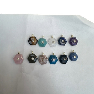 Ciondolo a Forma di Cuore in Quarzo Rosa Naturale, Avventurina Verde, Quarzo Bianco, Quarzo Fragola, Pietra Scintillante, Ciondoli e Charm alla Moda - Product Image 5