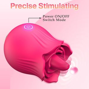 Consolador vibrador para mujeres, Juguetes sexuales, consoladores, pareja, lesbiana, rosa, lamiendo el clítoris con 9 modos estimulantes, pezón vibrador oscilante Cl - Product Image 3