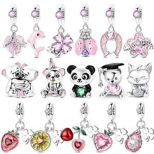 <span class=keywords><strong>MULA</strong></span> Dijes de Plata de Ley 925 con Forma de Panda y Delfín para Pulseras y Collares Originales, Regalo de Moda DIY para Mujer - Product Image 1