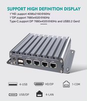 Mini PC Pare-feu Pfsense Intel N150 N100 N305 4*Lan I225 8GB 16Go DDR5 RAM 128Go Type-C HD Routeur sans ventilateur Mini PC