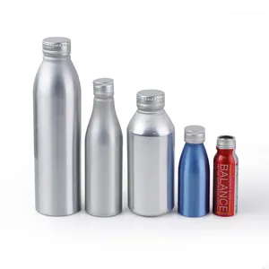 Özel tasarımlı boş alüminyum şişeler, 30ml, 50ml, 60ml, 80ml, 100ml, alüminyum vidalı kapak, toptan
