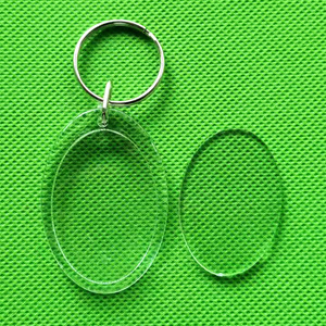Cá nhân Vòng biểu tượng tùy chỉnh nhuộm thăng hoa trống nhựa trong suốt <span class=keywords><strong>Keychain</strong></span> mini khung ảnh Acrylic <span class=keywords><strong>Keychain</strong></span> - Product Image 4