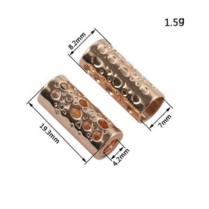 Puntas de encaje de zapatos doradas y plateadas a la moda al por mayor cordones de zapatos con logotipo grabado cabeza Aglets tapón para ropa zapatos y natación - Product Image 2