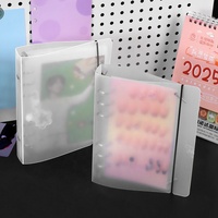 Grande couverture de carnet A6 en PP dépoli pour classeur à anneaux, protège-cahier pour agenda personnel, organisateur de journal portable