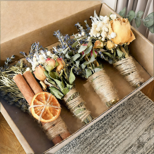 Kit de Purificación y Meditación Artesanal de Alta Calidad con Aroma a Rosa, Canela, Naranja Dulce, Salvia Blanca, Sándalo Peruano y Lavanda - Product Image 1