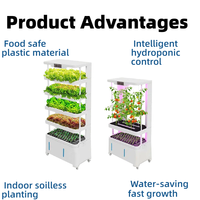 Nouveau système intelligent de culture hydroponique d'intérieur pour légumes, équipement hydroponique en plastiques de qualité alimentaire