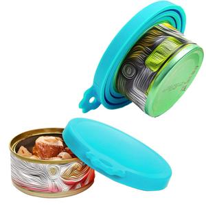 Reusable 3 in 1 Durable Silicone Pet <b>Food</b> Can Cover Lids Leak Proof <b>Storage</b> <b>Container</b> for <b>Cat</b> and Dog - Product Image 2