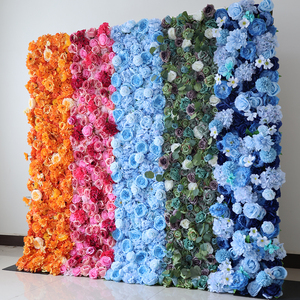 Fondo de Pared de Flores de Arcoíris Especialmente Diseñado para Eventos, Pared de Flores de 8 pies para Decoración de Escenarios de Festivales Fotográficos - Product Image 1