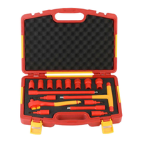 S684-16 SFREYA VDE 1000V Outils d'isolation isolés, coffret à outils, double couleur, jeu de clés à douille de 16 pièces