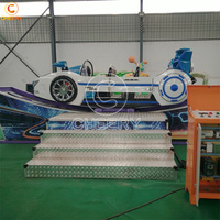 Chaud!!! Jeux amusants pour enfants Manèges de parc d'attractions Voiture volante portable Crazy F1 Spin sur remorque