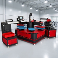 Máquina de Prensa de Calor Rotativa Automática de 7 Estaciones con Sistema de Control Inteligente PLC para Impresión Textil DTF