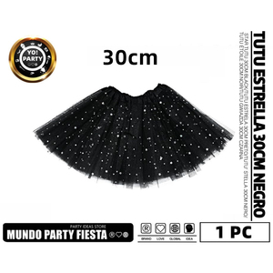 Gonna Vintage in Tulle con paillettes e 30CM nero con orlo dritto XS abito da ballo con decorazione traspirante in Chiffon di seta naturale Vintage - Product Image 1