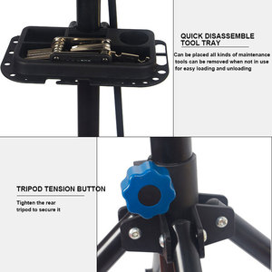 Soporte de Aluminio Ajustable en Altura para Bicicletas, Plegable, para Reparación y Exhibición Vertical, Modelo <span class=keywords><strong>2022</strong></span> - Product Image 3