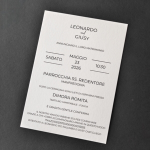 ซองจดหมายแบบ Letterpress พร้อมวันที่  บัตรเชิญงานแต่งงานแบบมินิมอล  การ์ดกระดาษส่วนตัว  พิธีแต่งงาน - Product Image 5