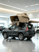 Tente de toit de voiture tout-terrain 4x4 en aluminium imperméable pour 2 à 4 personnes, ouverture latérale, coque rigide, tente de toit RTT