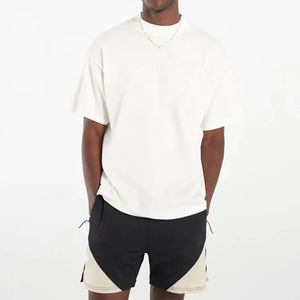 Nuevo diseño de alta calidad de algodón suelto ajuste pequeño hombro caído camiseta en blanco de gran tamaño hombres camisetas con etiqueta - Product Image 4