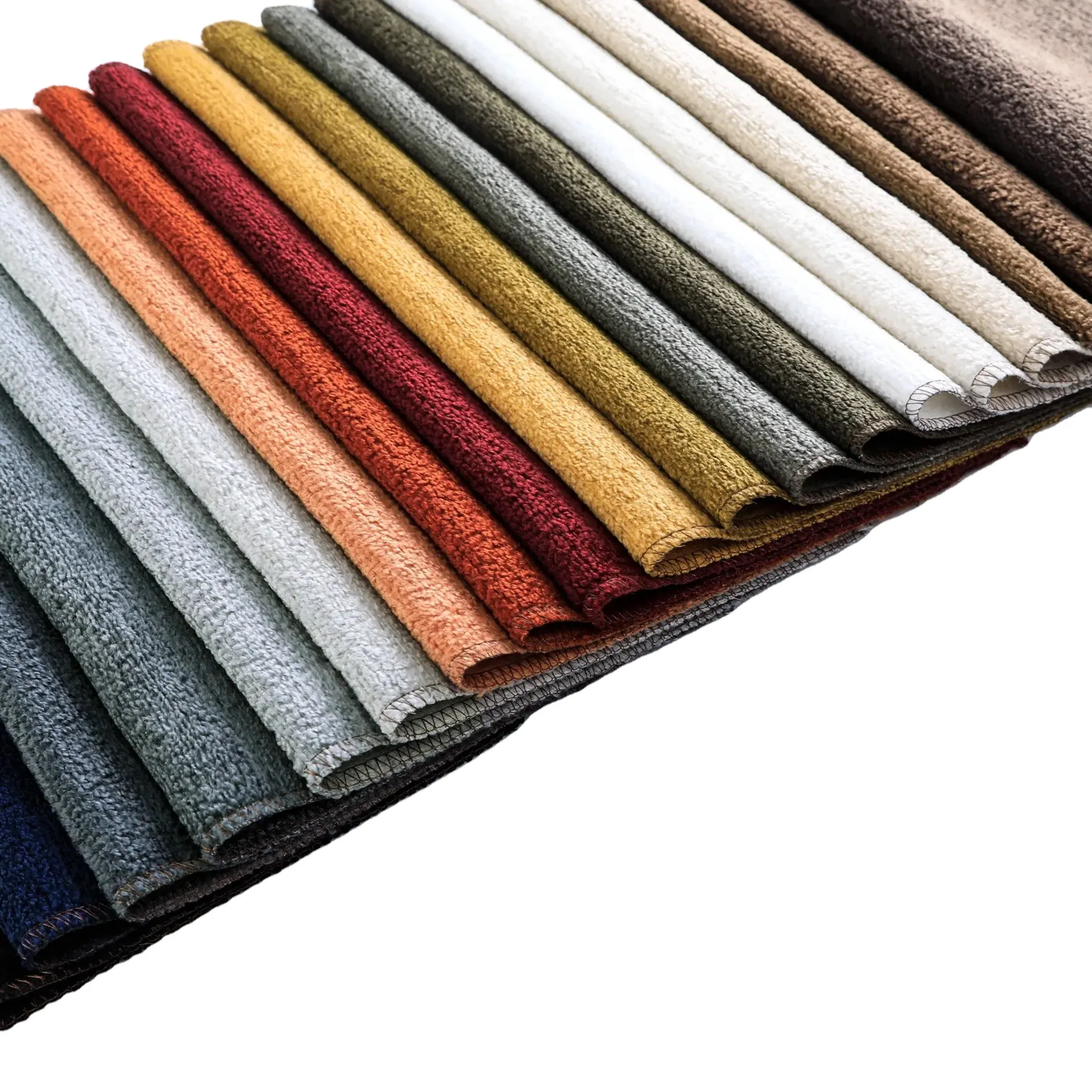 2024 Polyester gestrickt textil samt schlaufe stoff teilbares sofa-set möbelfloch