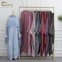Robe Abaya Élégante Grande Taille en Tricot Ornée de Strass avec Voile Deux Pièces pour Femme Musulmane Modeste Automne Vente en Gros 2026