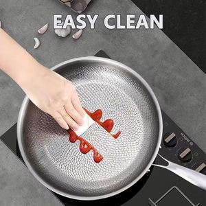 Padelle Antiaderenti in Lega di Titanio per Uso Alimentare, 26/28/30cm, per Cucina Domestica, Spesse e Non Rivestite - Product Image 4