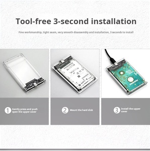 2.5inch HDD SSD trường hợp <span class=keywords><strong>USB</strong></span> 3.1 Loại C trong suốt HDD bao vây, bên ngoài Ổ đĩa cứng trường hợp cho máy tính xách tay Sata hộp SSD hộp cứng - Product Image 4