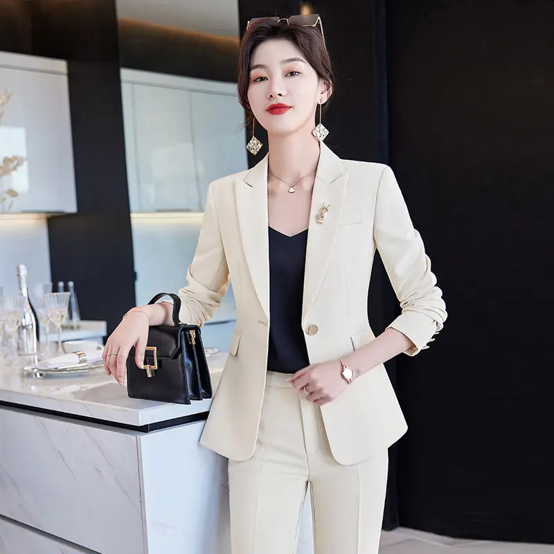 2023 custom OEM ODM 2022 primavera blazer formali da donna ladies office blazer pant set suit