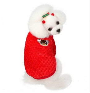 Abrigo de perro de invierno de franela clásica sólida de algodón y poliéster para mascotas pequeñas, novedad, <span class=keywords><strong>Danny</strong></span>, para Chihuahua - Product Image 5
