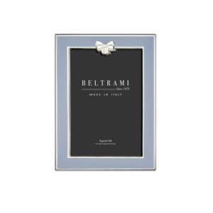 Beltrami Photo <b>Frame</b> <b>5x7</b> Silver Plated With Ribbon Detail Made In Italy - Product Image 1