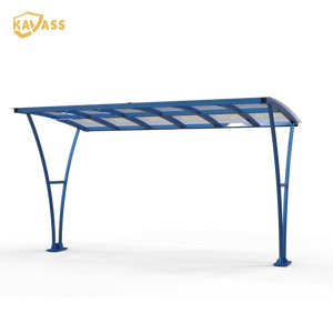 KAVASS <span class=keywords><strong>Abri</strong></span> vélo en acier galvanisé avec toit en PC revêtu de poudre pour <span class=keywords><strong>4</strong></span> <span class=keywords><strong>vélos</strong></span> Aires de stationnement extérieures pour <span class=keywords><strong>vélos</strong></span> - Product Image 3