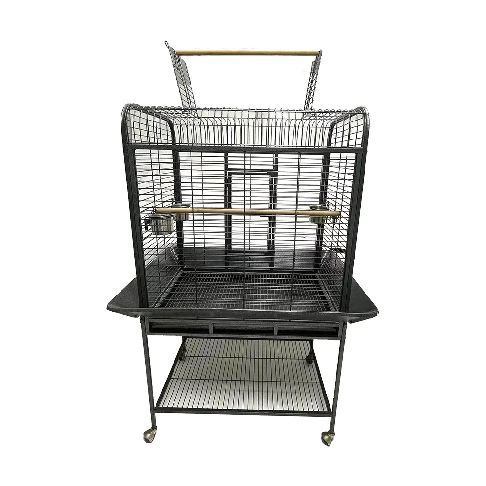 Cage à oiseaux HC-BE-08Wire avec perroquet et pigeon bol de jeu fournitures d'alimentation pour oiseaux avec nichoir à toit