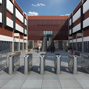 핫 세일 야외 방수 삼각대 개찰구 304 놀이 공원을위한 스테인레스 스틸 충돌 방지 삼각대 개찰구 - Product Image 6