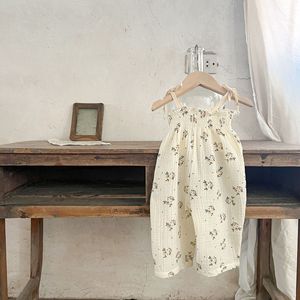 Nuovo Body per Neonati con Motivi Floreali 2026, Tutina in Cotone Stile Coreano, Abbigliamento Estivo per Neonati e Bambini, <span class=keywords><strong>Canottiere</strong></span> per Bambine - Product Image 2