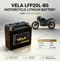 Baterai Motor LiFePO4 12.8V 12Ah Grosir LFP20L-BS Pengganti Langsung untuk Baterai Starter Lithium YTX20-BS dengan CCA Tinggi