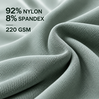 Tissu en nylon et élasthanne 220 g/m² extensible, jersey simple, textile pour leggings, vêtements de sport, vêtements de sportswear