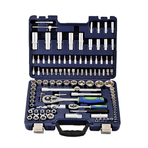 Ferramentas Manuais OEM <span class=keywords><strong>Kraft</strong></span> com Kit de Soquetes de 108 Peças/Conjunto de Soquetes com Caixa Plástica Portátil - Product Image 2