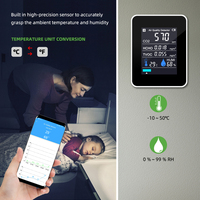 Moniteur d'air intelligent gtvaporisateur, pour application de contrôle de l'air, LCD, numérique tfoc, détecteur HCHO, chargeur USB, compteur de CO2, nouveauté